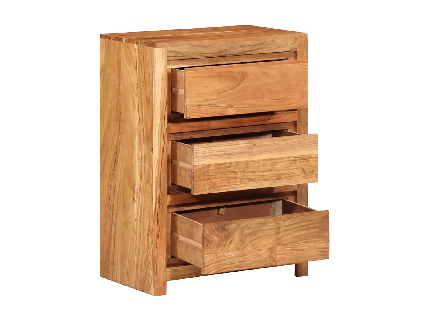 Schubladenschrank 55x33x75 cm aus massivem Akazienholz
