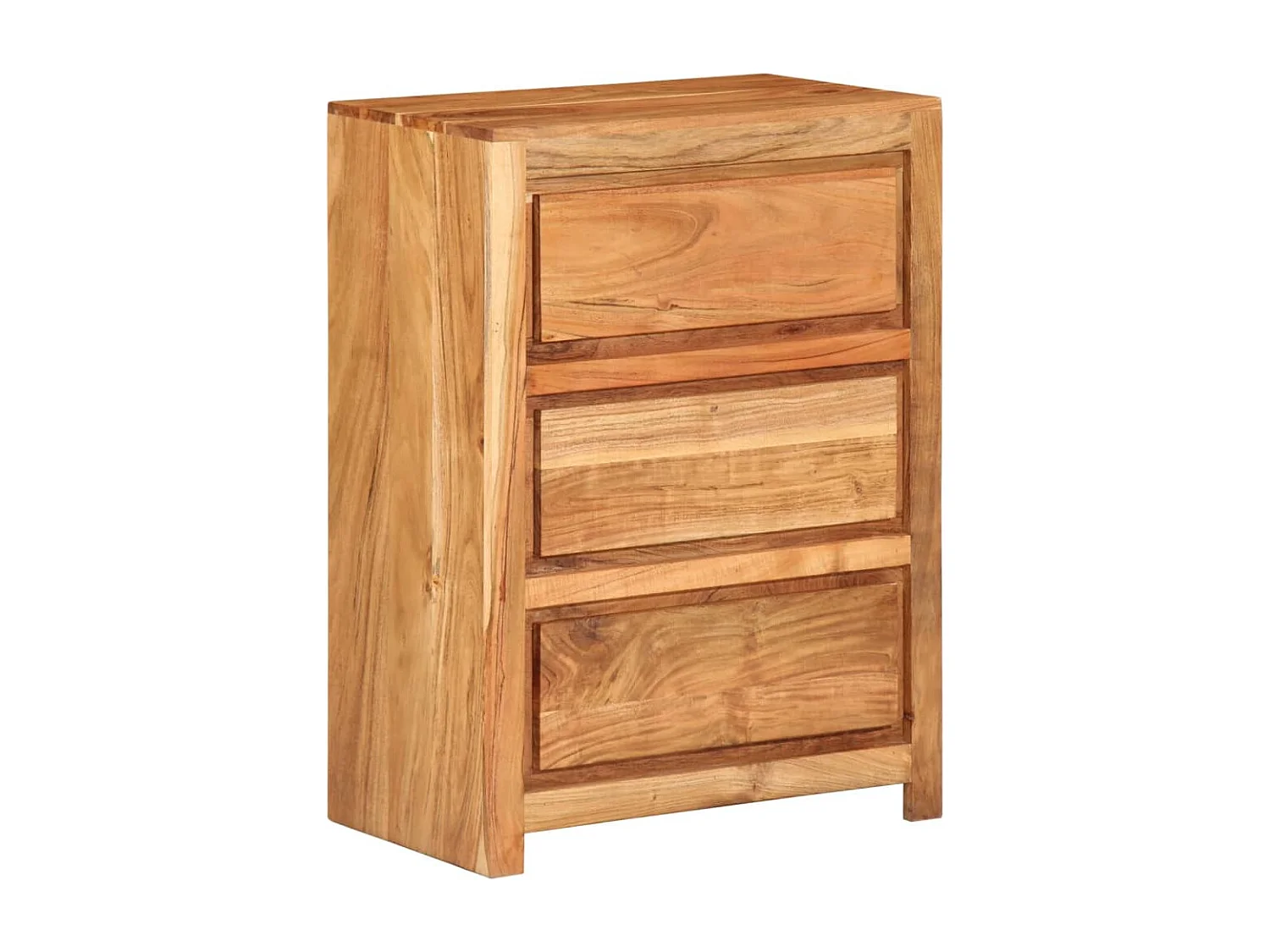 Schubladenschrank 55x33x75 cm aus massivem Akazienholz