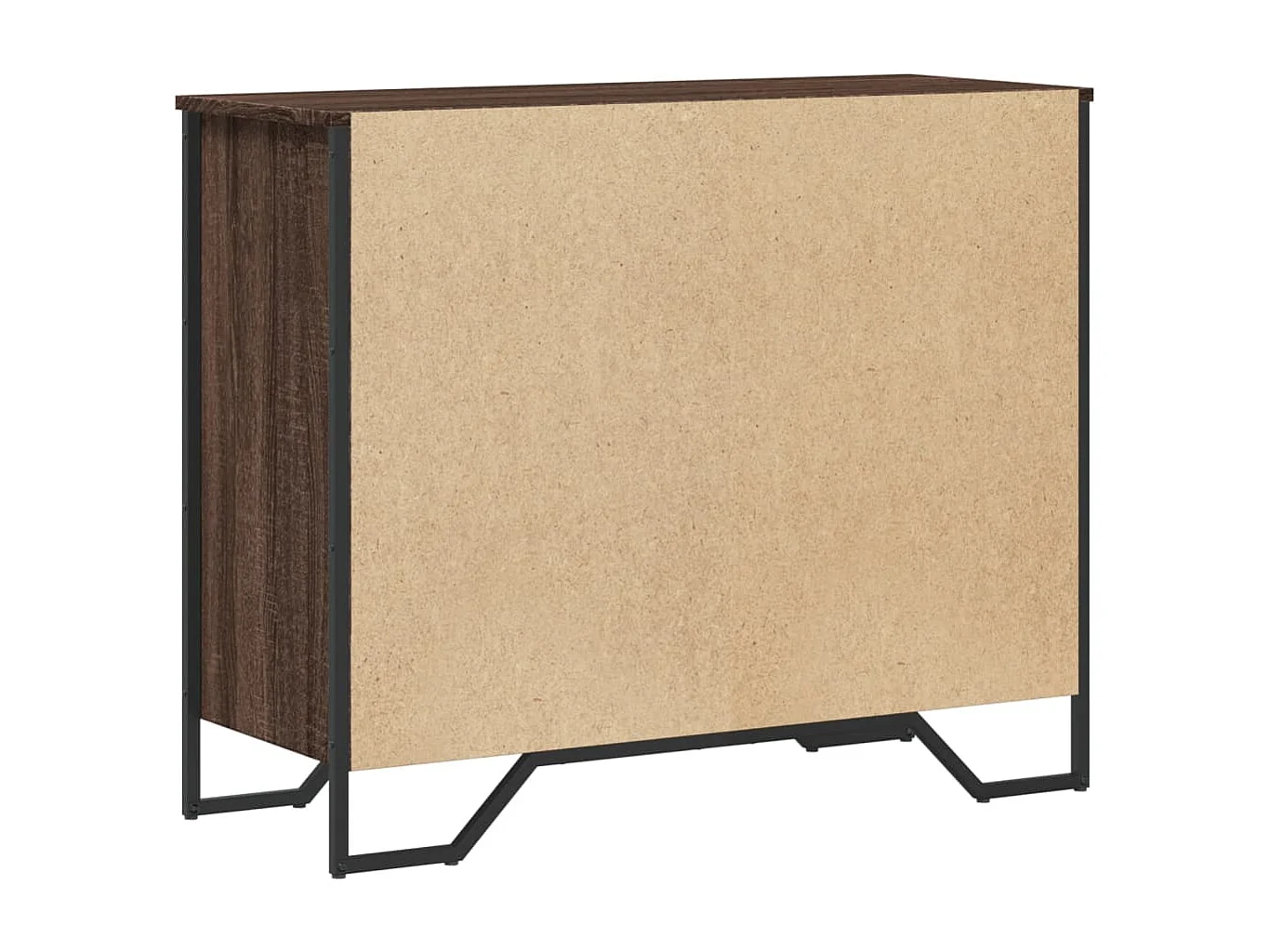 Kommode aus brauner Eiche, 91 x 35,5 x 74,5 cm, Holzwerkstoff