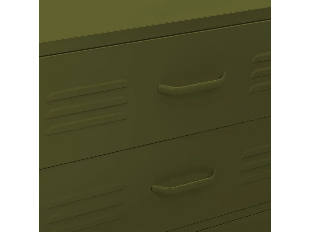 Cómoda Verde oliva 80x35x101,5 cm Acero
