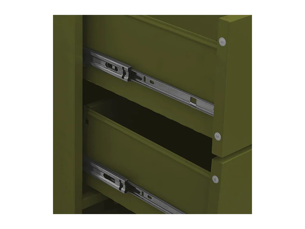 Commode Vert olive 80x35x101,5 cm Acier