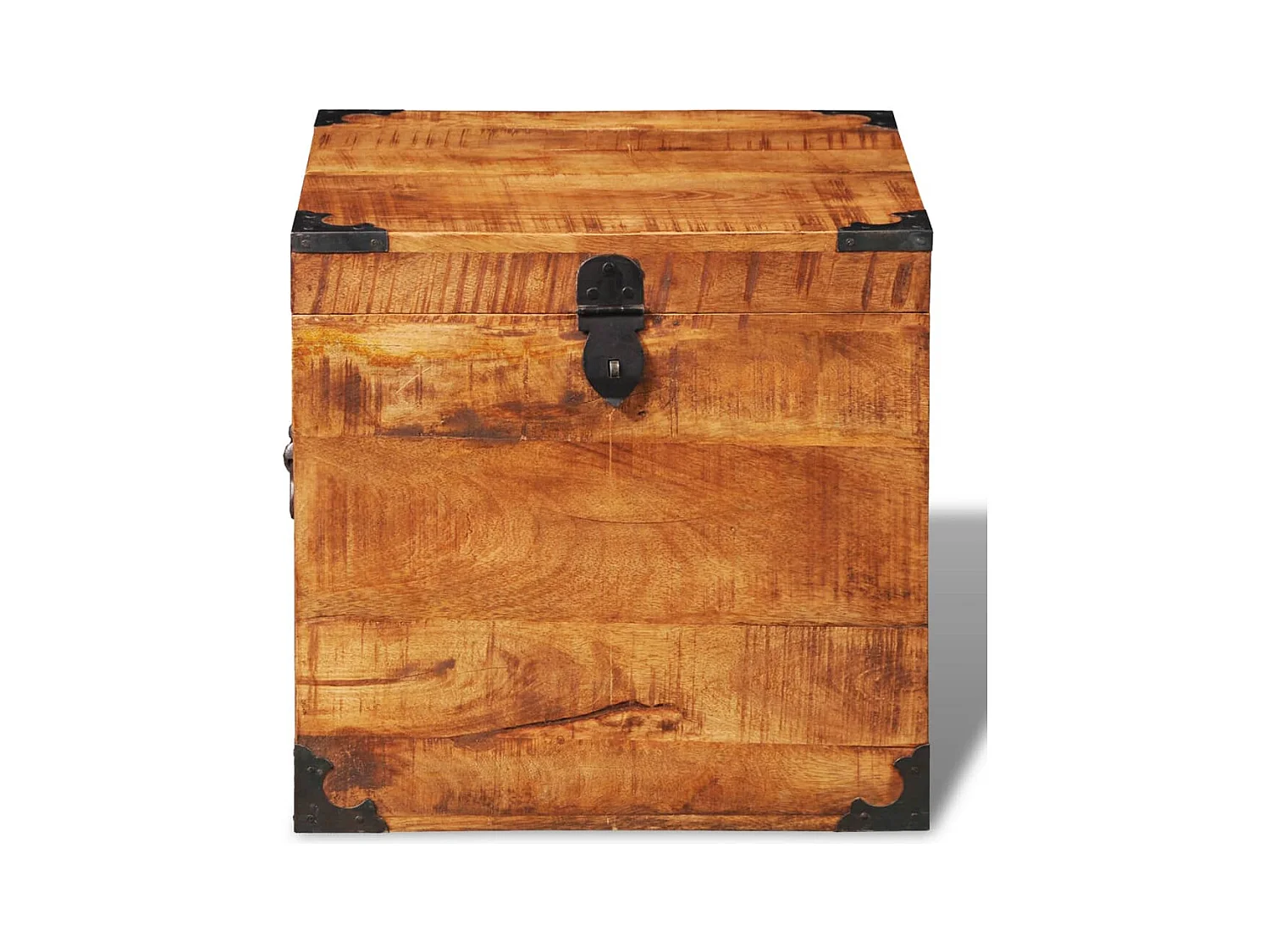 Kubieke opbergkist Ruw mangohout