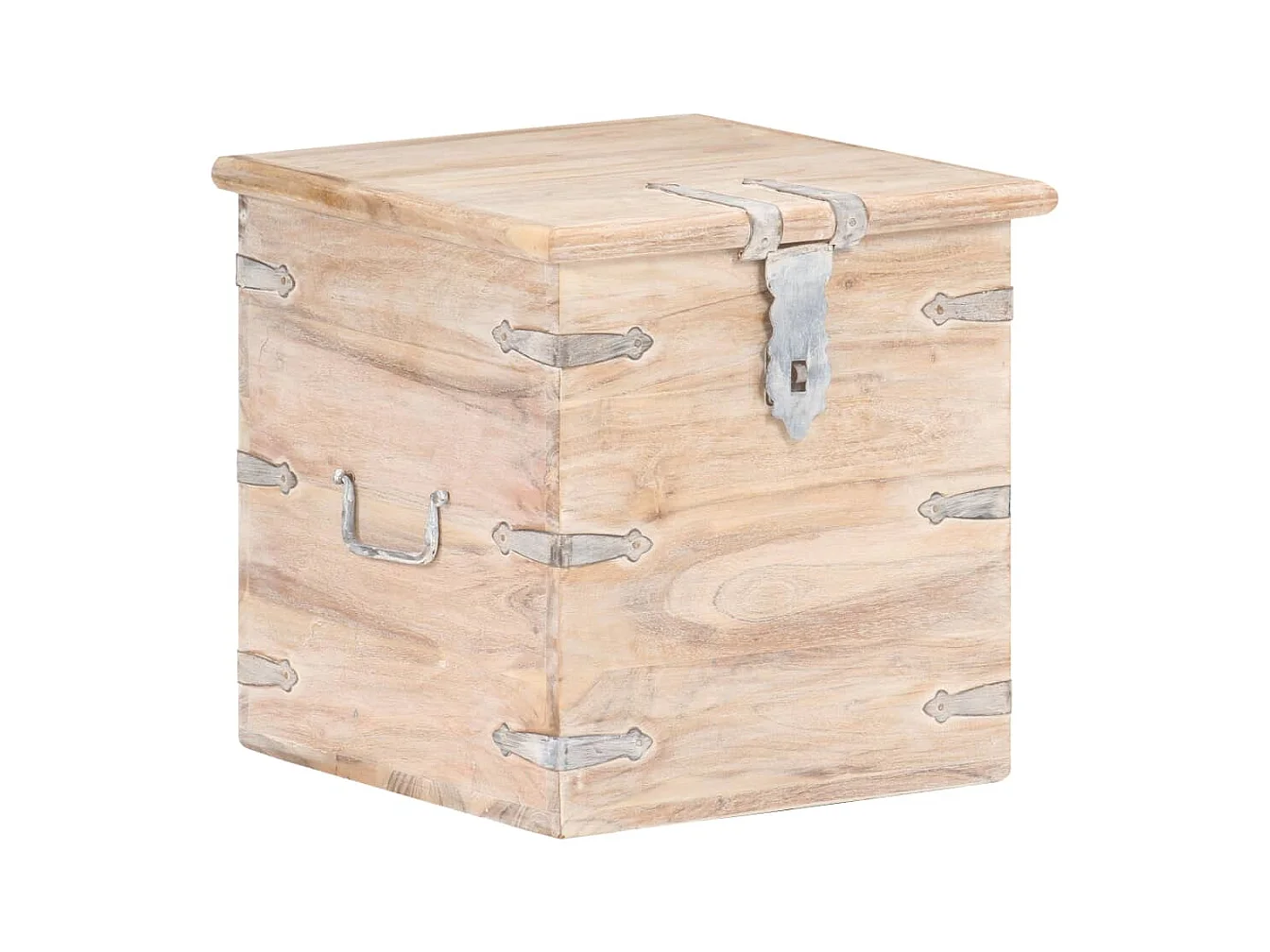 Truhe 40x40x40 cm Massives Akazienholz