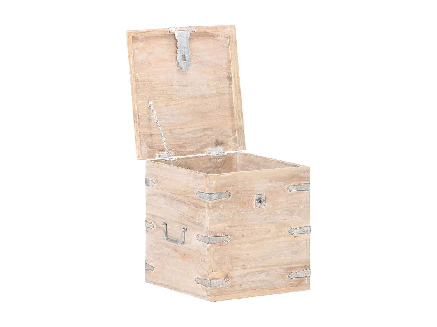 Coffre 40x40x40 cm Bois d'acacia solide