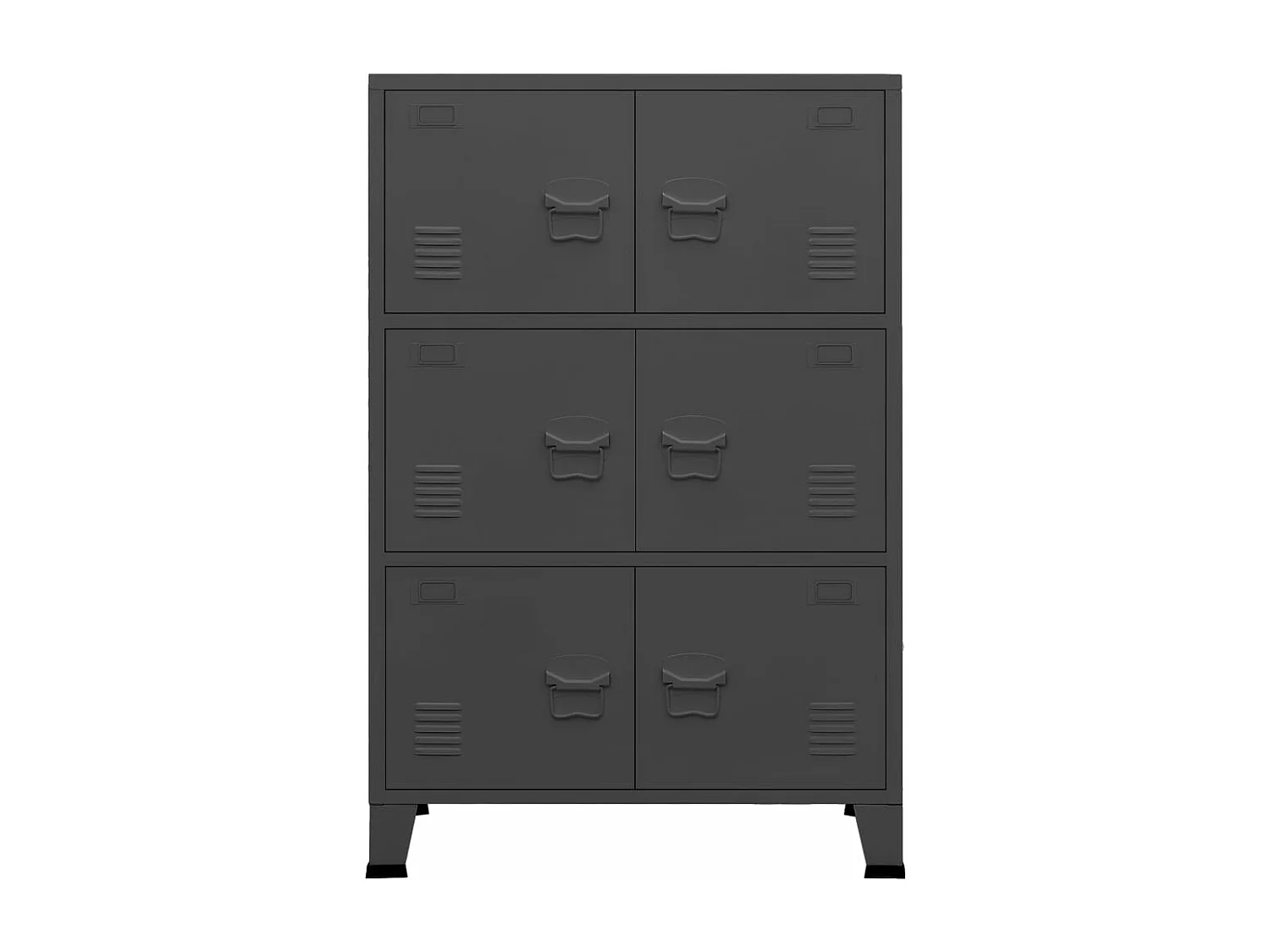 Cómoda de almacenaje industrial Antracita 75x40x115 cm Metal