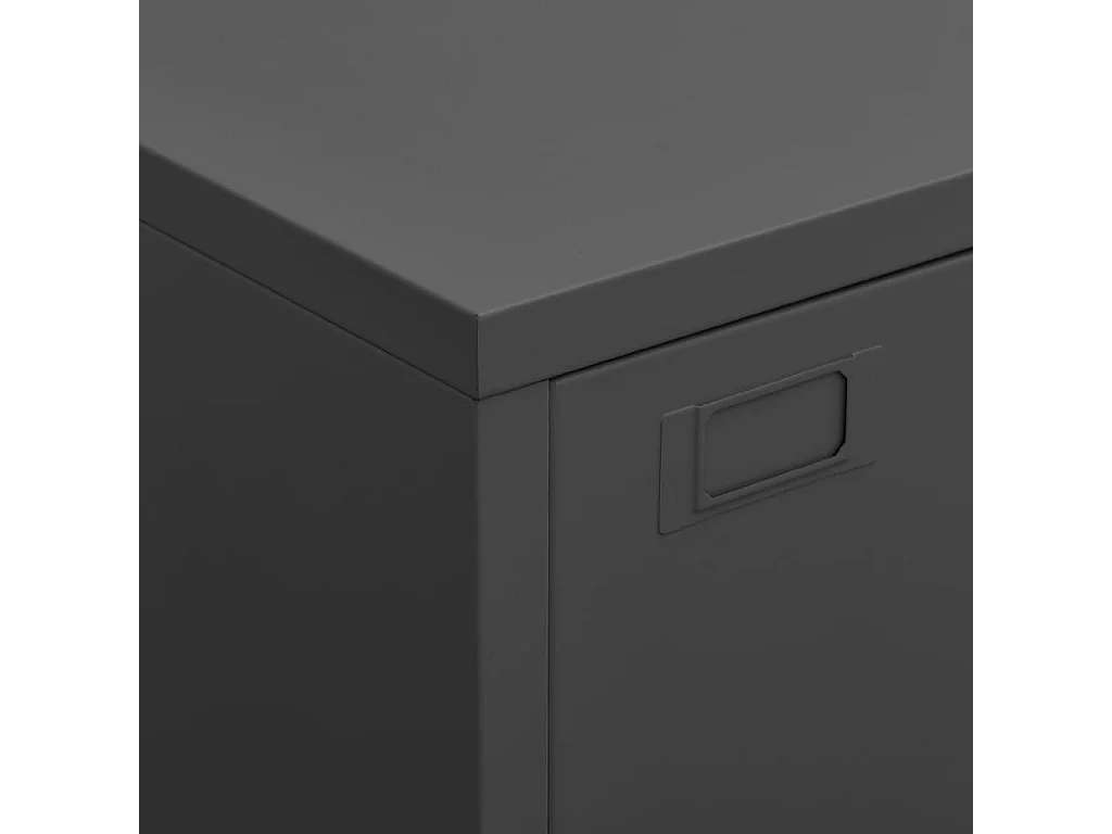 Coffre de rangement industriel Anthracite 75x40x115 cm Métal