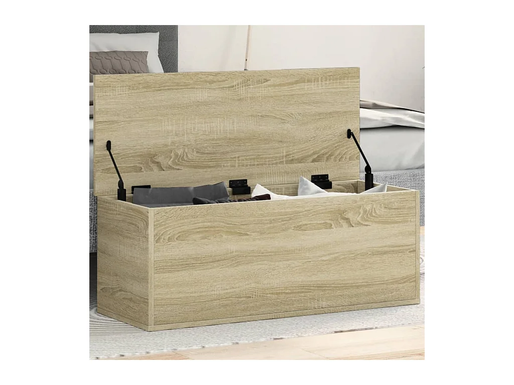 Boîte de rangement chêne sonoma 90x35x35 cm bois d'ingénierie