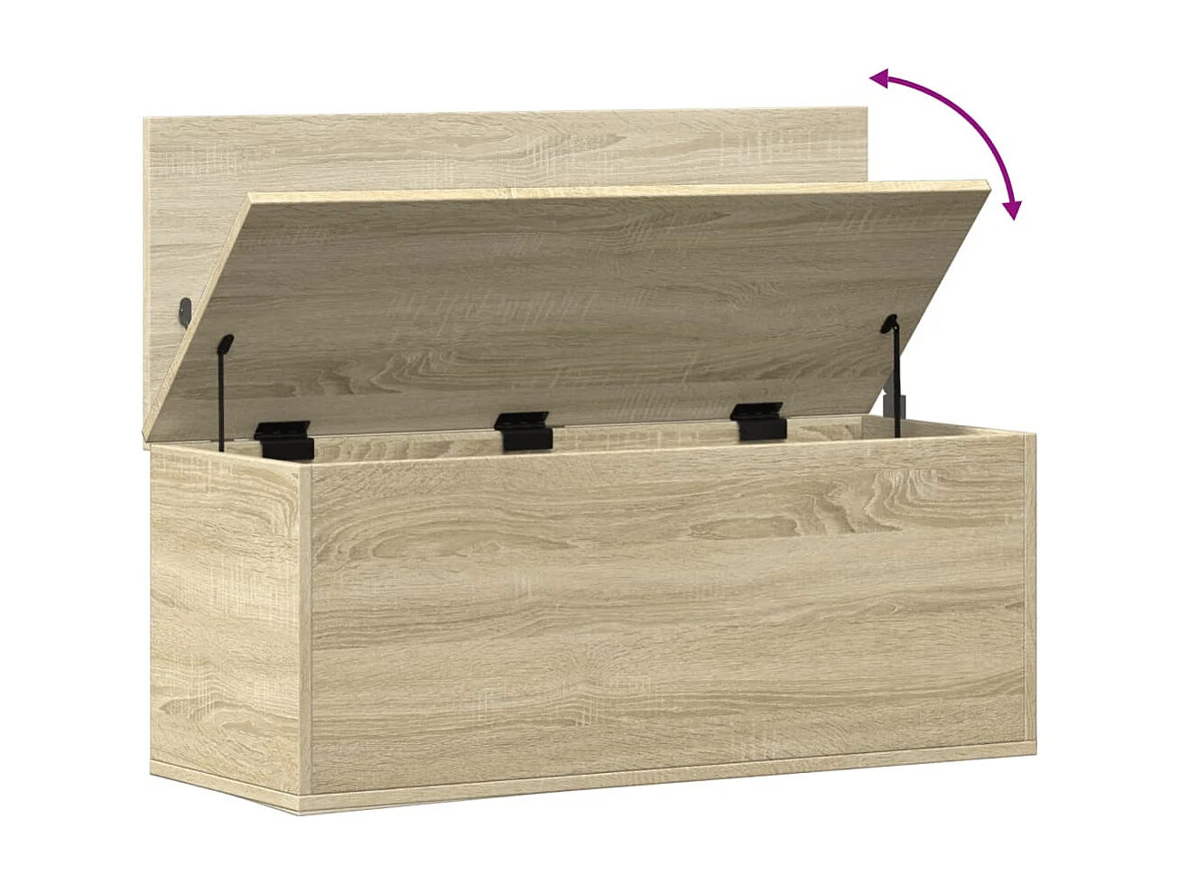 Boîte de rangement chêne sonoma 90x35x35 cm bois d'ingénierie