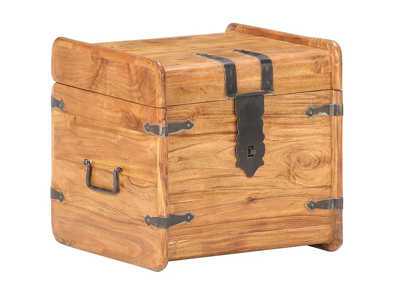 Coffre 40x40x40 cm Bois d'acacia solide