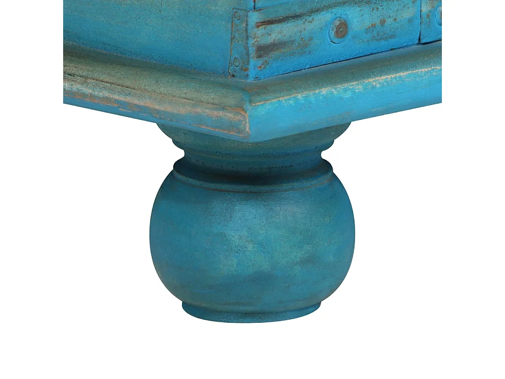 Cómoda de almacenaje Madera maciza de mango 100x40x41 cm Azul
