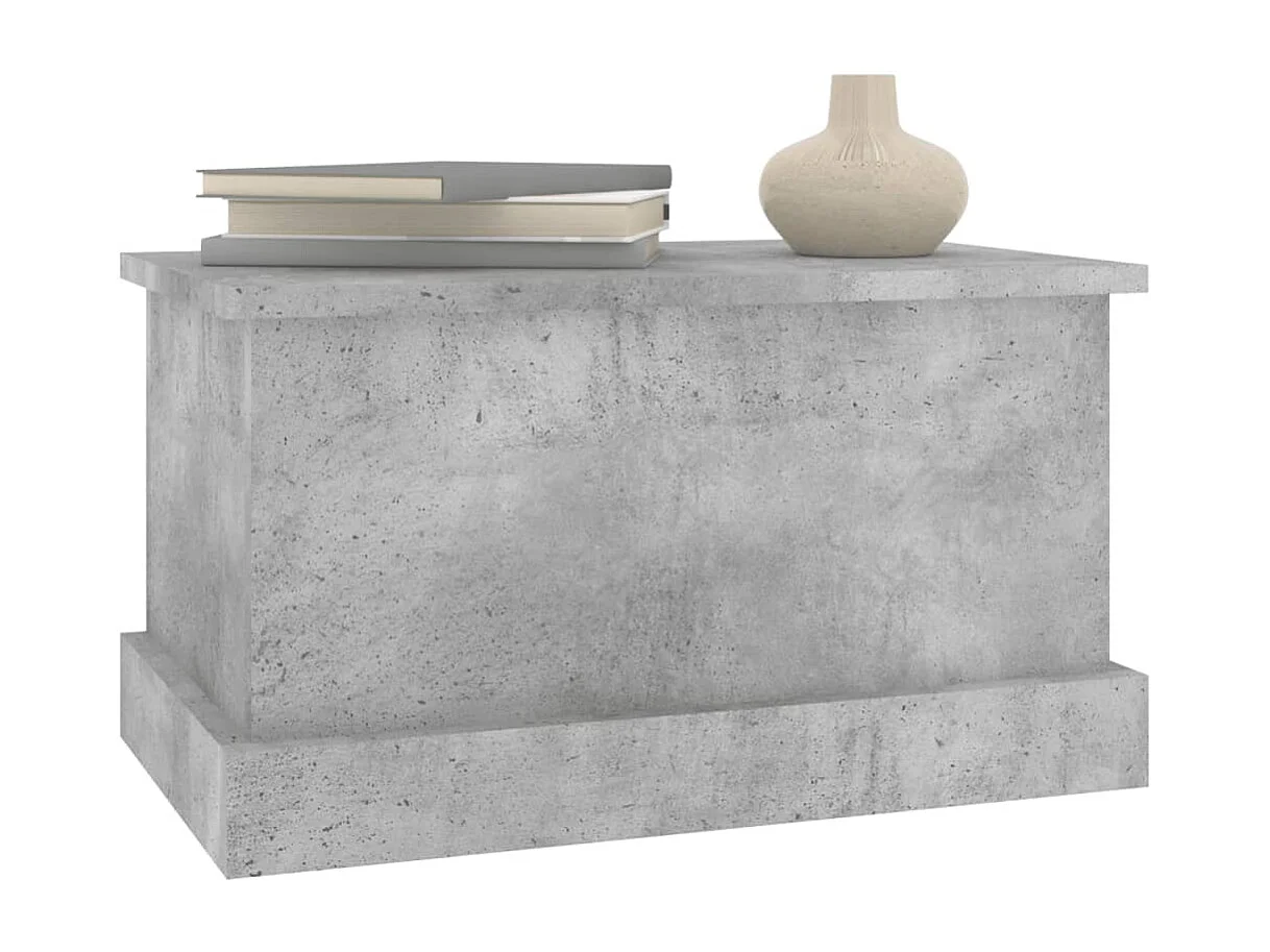 Boîte de rangement gris béton 50x30x28 cm bois d'ingénierie