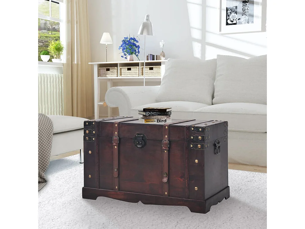 Cassapanca vintage in legno 66 x 38 x 40 cm