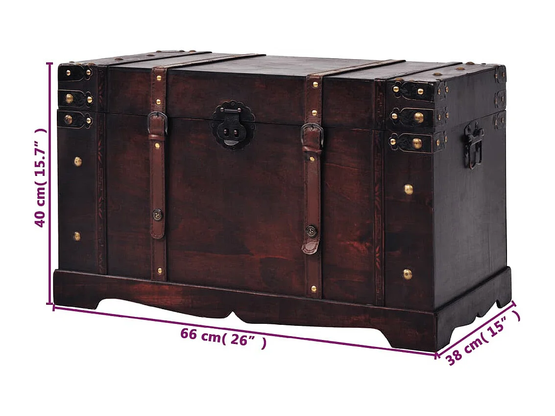 Cassapanca vintage in legno 66 x 38 x 40 cm