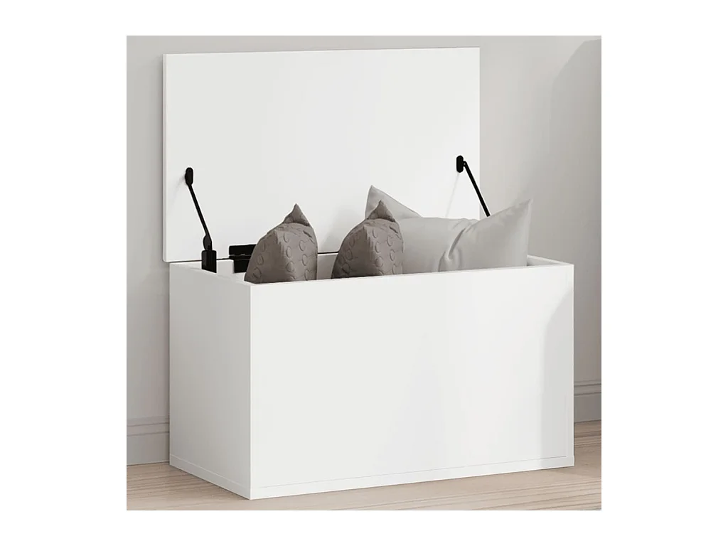 Boîte de rangement blanc 60x35x35 cm bois d'ingénierie