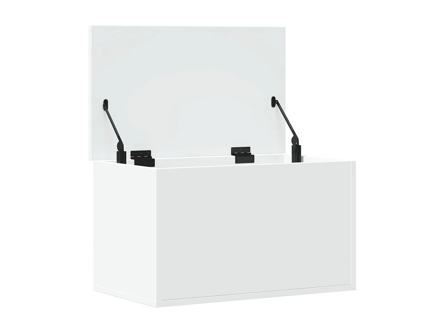 Boîte de rangement blanc 60x35x35 cm bois d'ingénierie