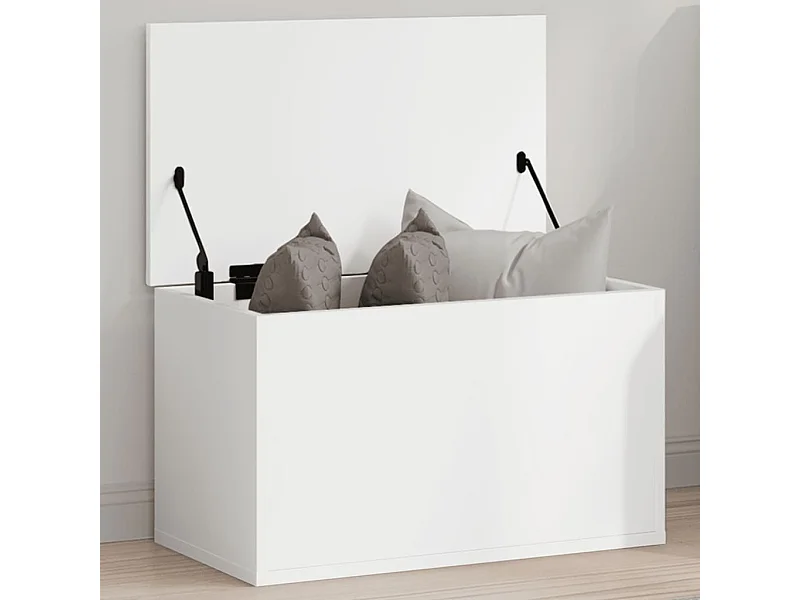 Boîte de rangement blanc 60x35x35 cm bois d'ingénierie
