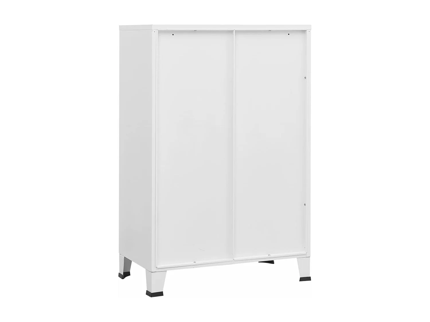 Coffre de rangement industriel Blanc 75x40x115 cm Métal