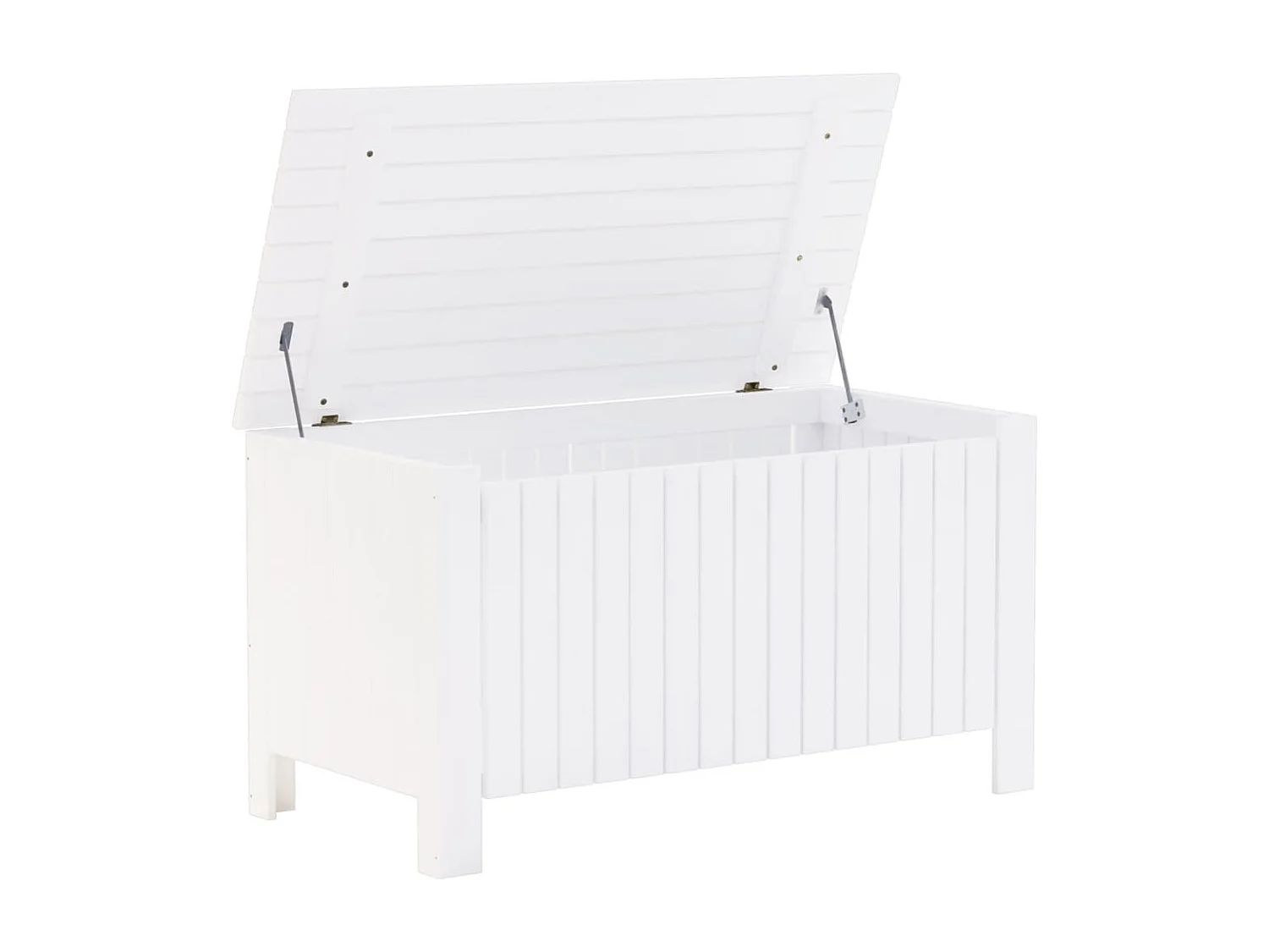 Boîte de rangement avec couvercle RANA blanc bois massif de pin