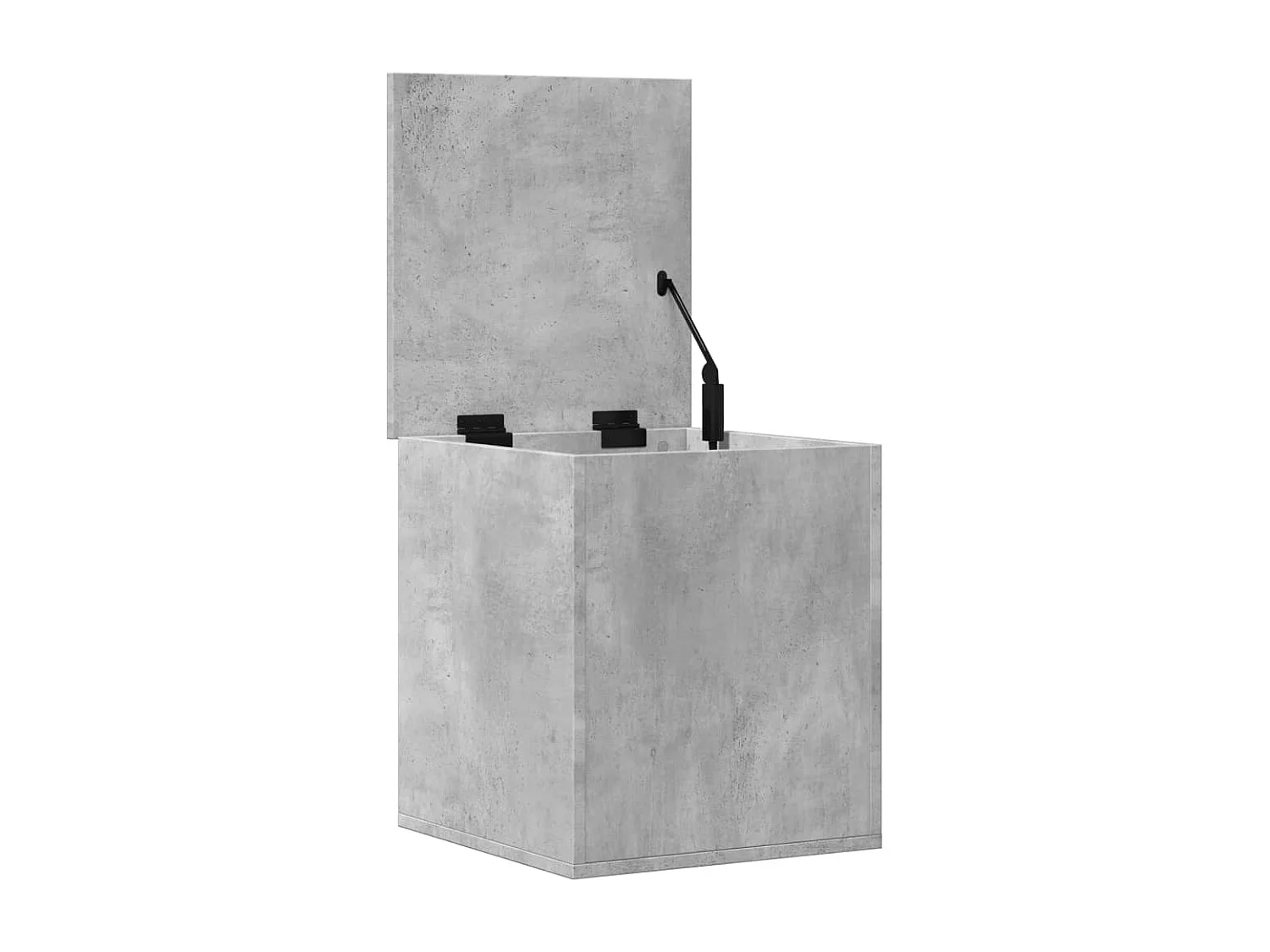 Baule portaoggetti grigio cemento 40x42x46 cm in derivati del legno