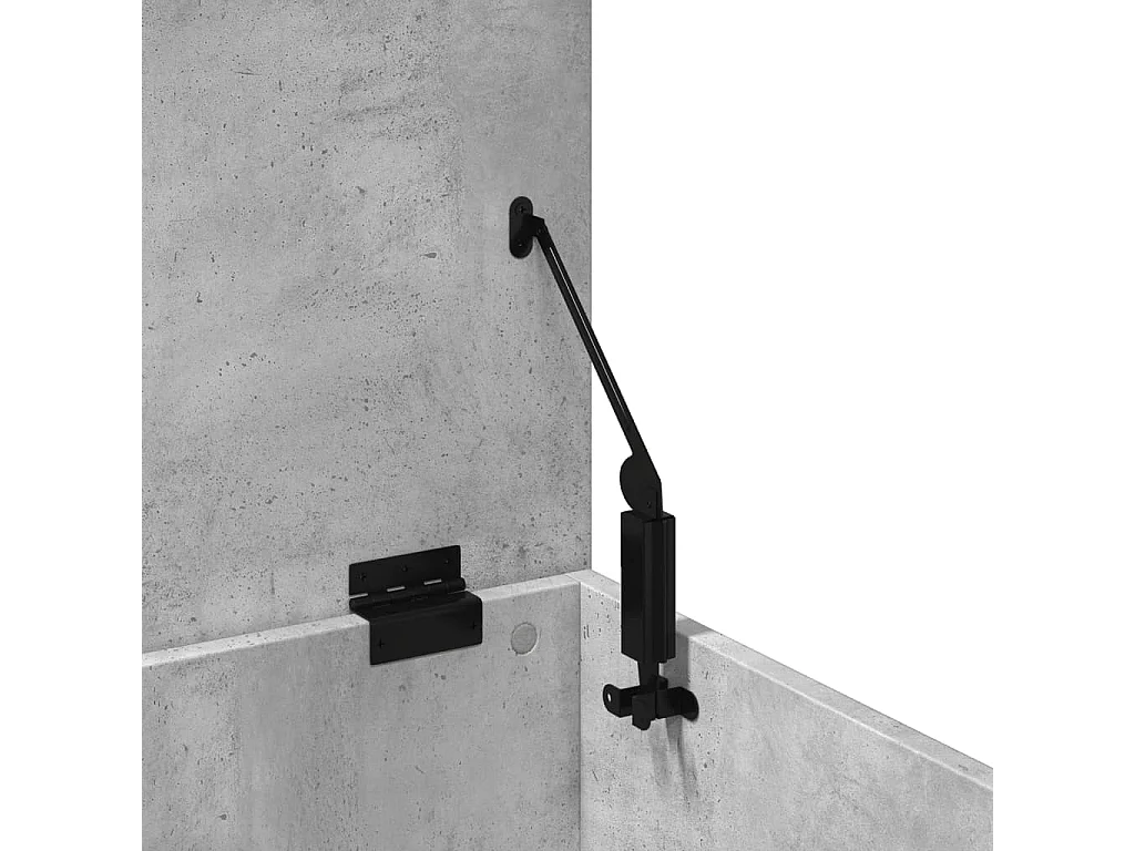 Baule portaoggetti grigio cemento 40x42x46 cm in derivati del legno