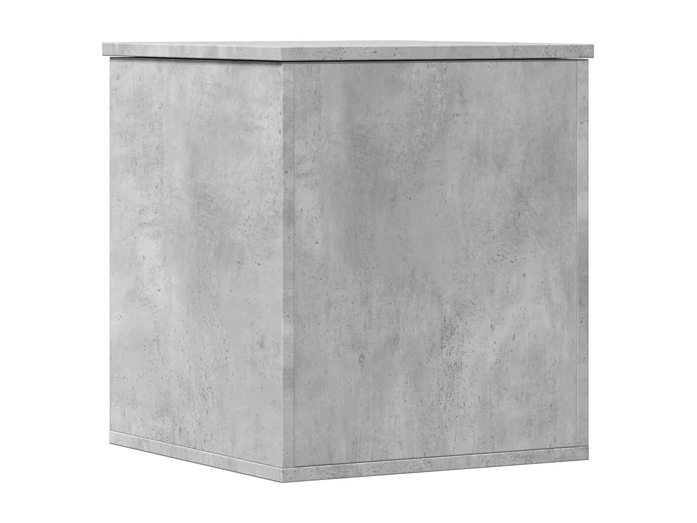 Boîte de rangement gris béton 40x42x46 cm bois d'ingénierie