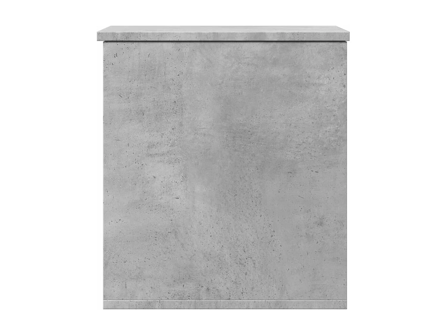 Boîte de rangement gris béton 40x42x46 cm bois d'ingénierie