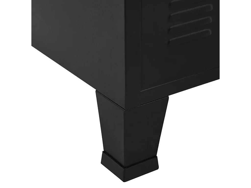 Industrielle Aufbewahrungsbox Schwarz 75x40x80 cm Stahl