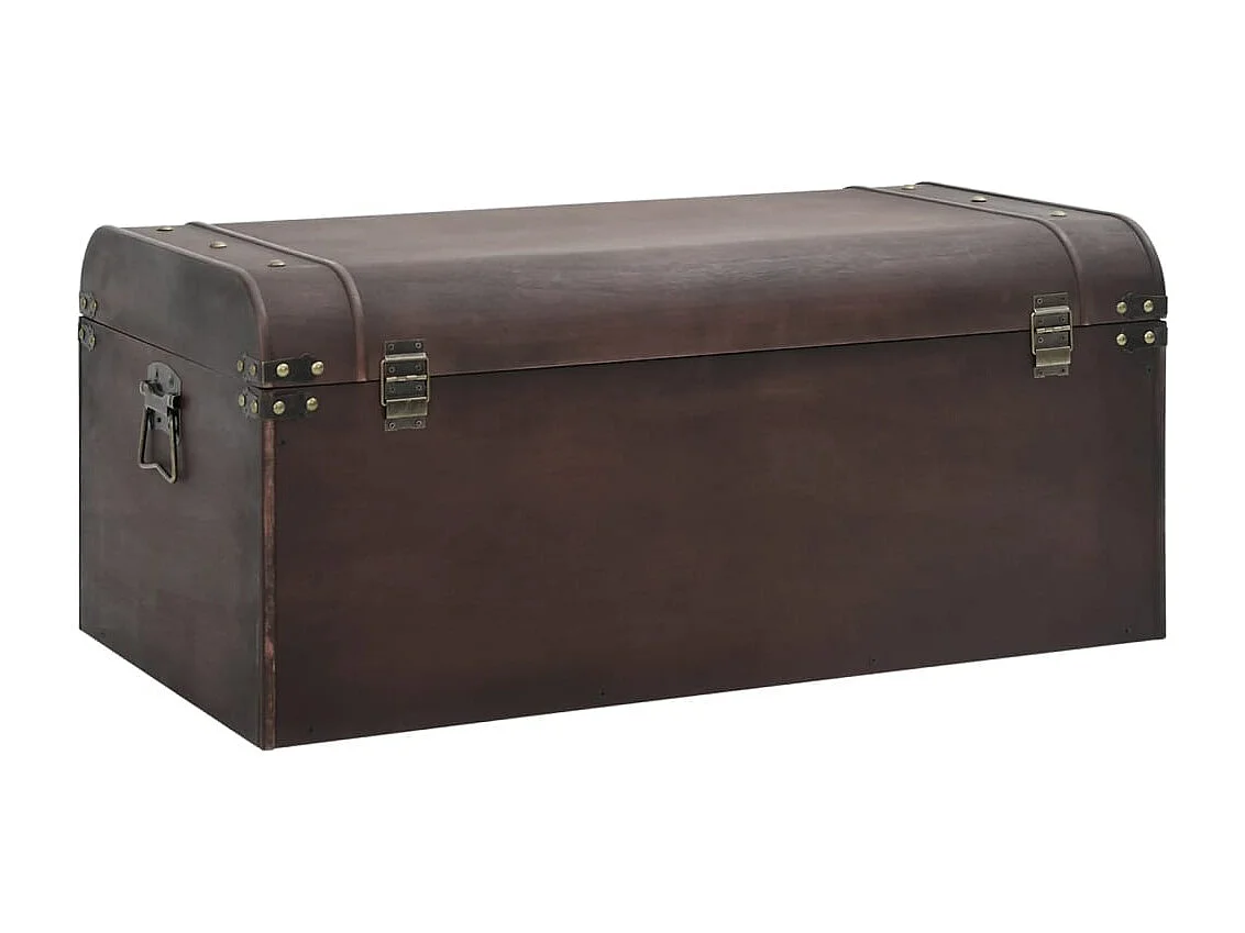 Scrigno del tesoro con chiusure in compensato marrone scuro