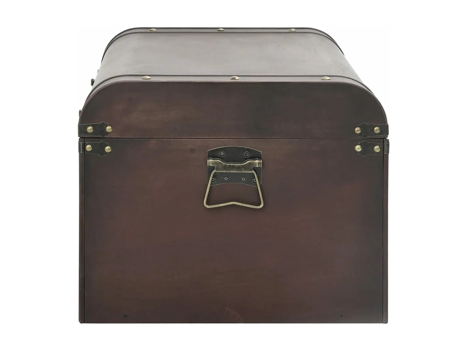 Coffre à trésors avec loquets marron foncé contreplaqué