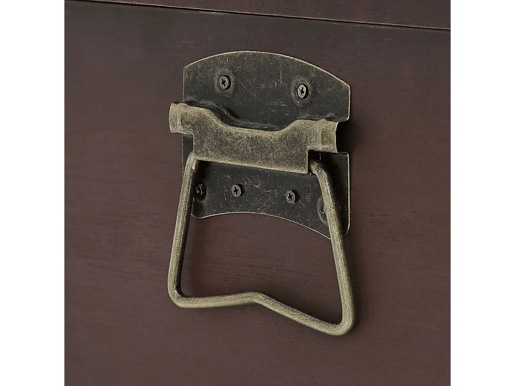 Coffre à trésors avec loquets marron foncé contreplaqué