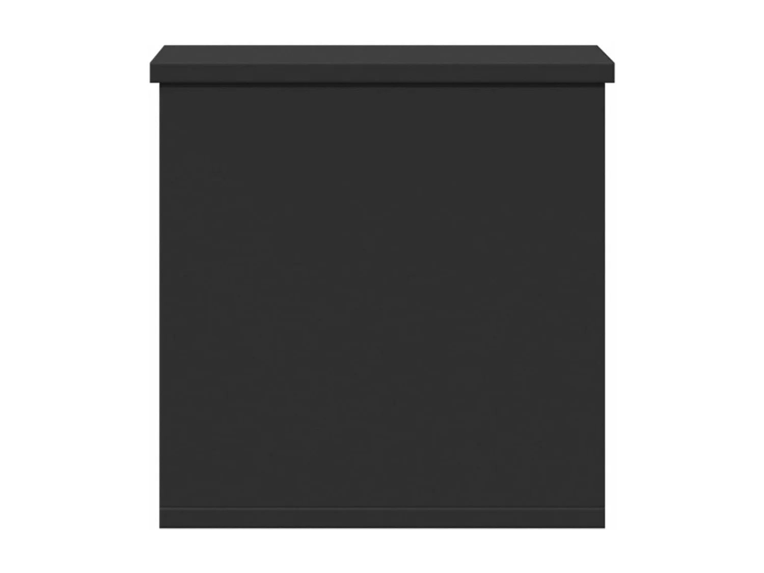 Boîte de rangement noir 30x35x35 cm bois d'ingénierie