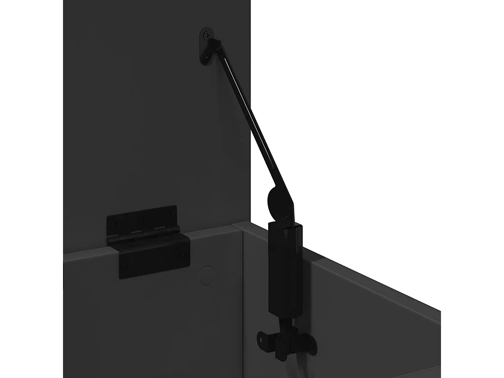 Boîte de rangement noir 30x35x35 cm bois d'ingénierie