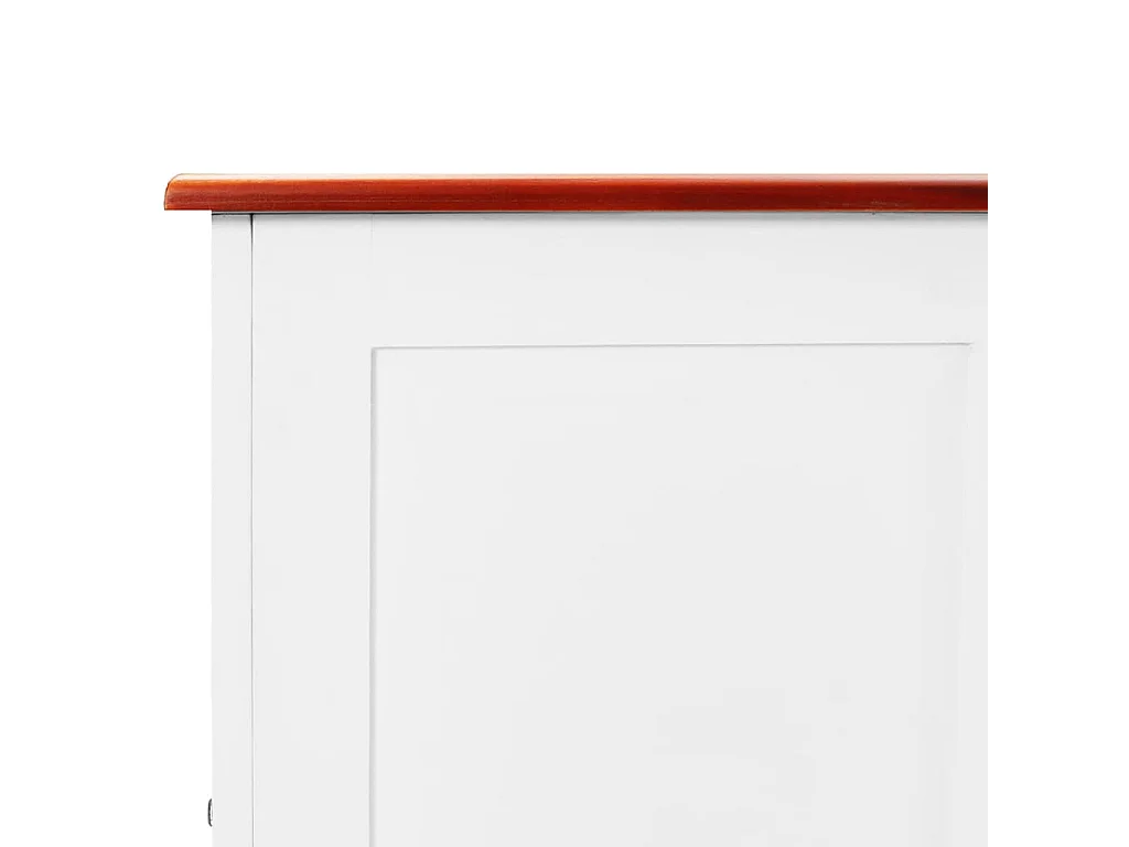 Aufbewahrungsbox und Deckel aus braunem und weißem Akazienholz