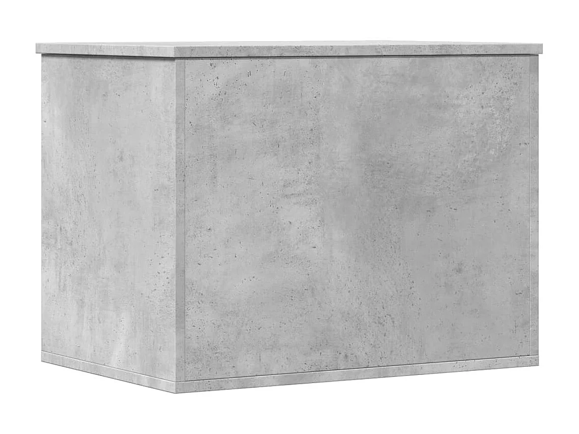 Boîte de rangement gris béton 60x42x46 cm bois d'ingénierie