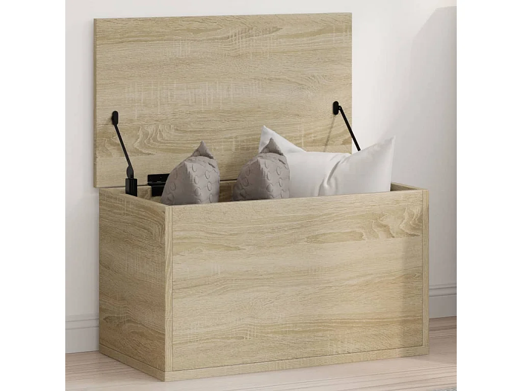 Boîte de rangement chêne sonoma 60x35x35 cm bois d'ingénierie