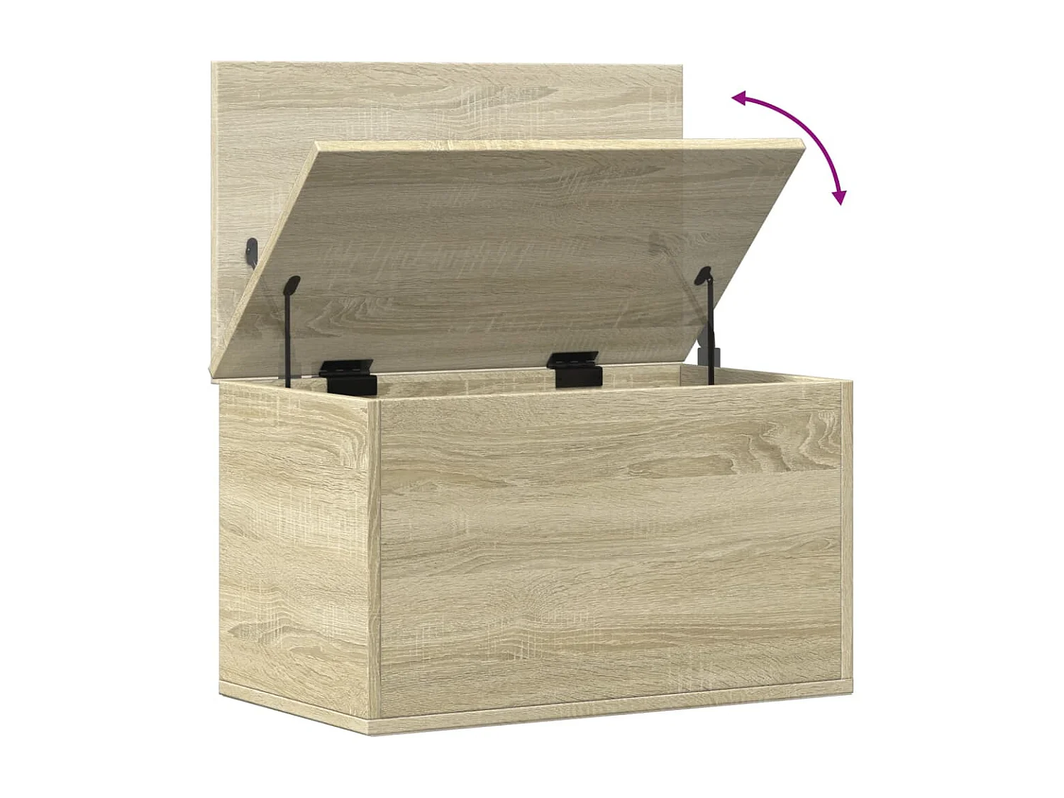 Boîte de rangement chêne sonoma 60x35x35 cm bois d'ingénierie