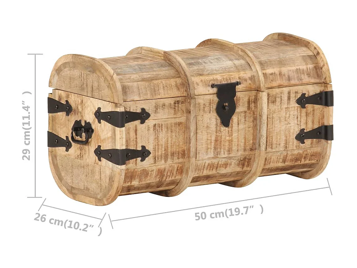 Coffres de rangement 2 pcs Bois de manguier massif