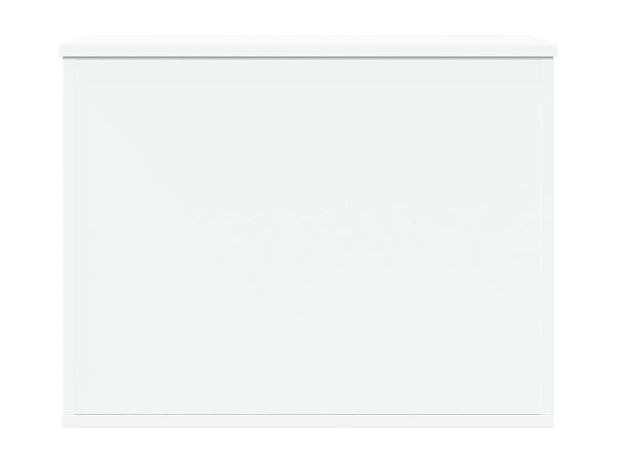 Boîte de rangement blanc 60x42x46 cm bois d'ingénierie