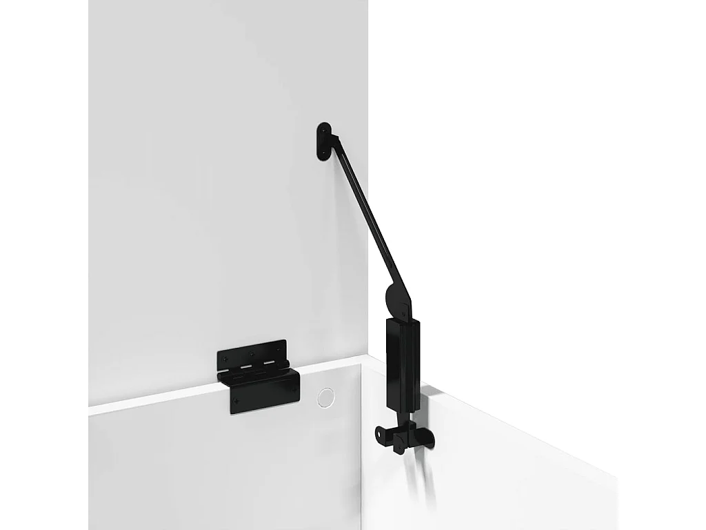 Boîte de rangement blanc 60x42x46 cm bois d'ingénierie