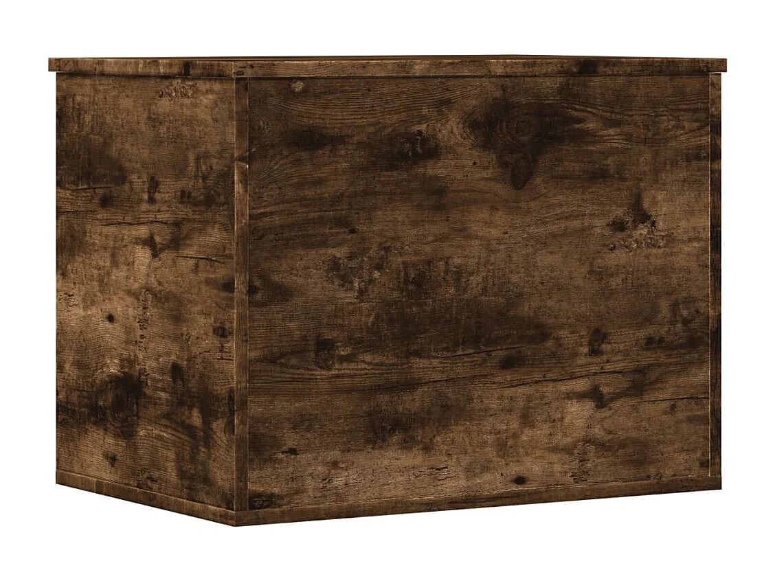 Caja de almacenamiento de roble ahumado 60x42x46 cm de madera contrachapada