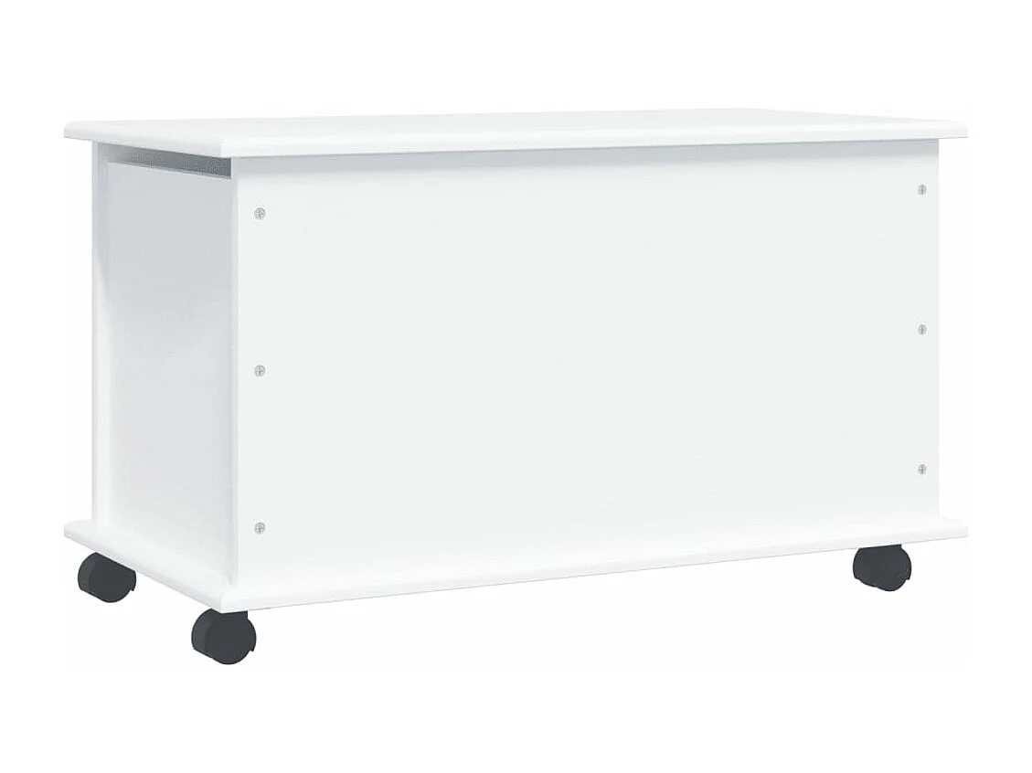 ALTA Aufbewahrungsbox und Räder aus weißem massivem Kiefernholz