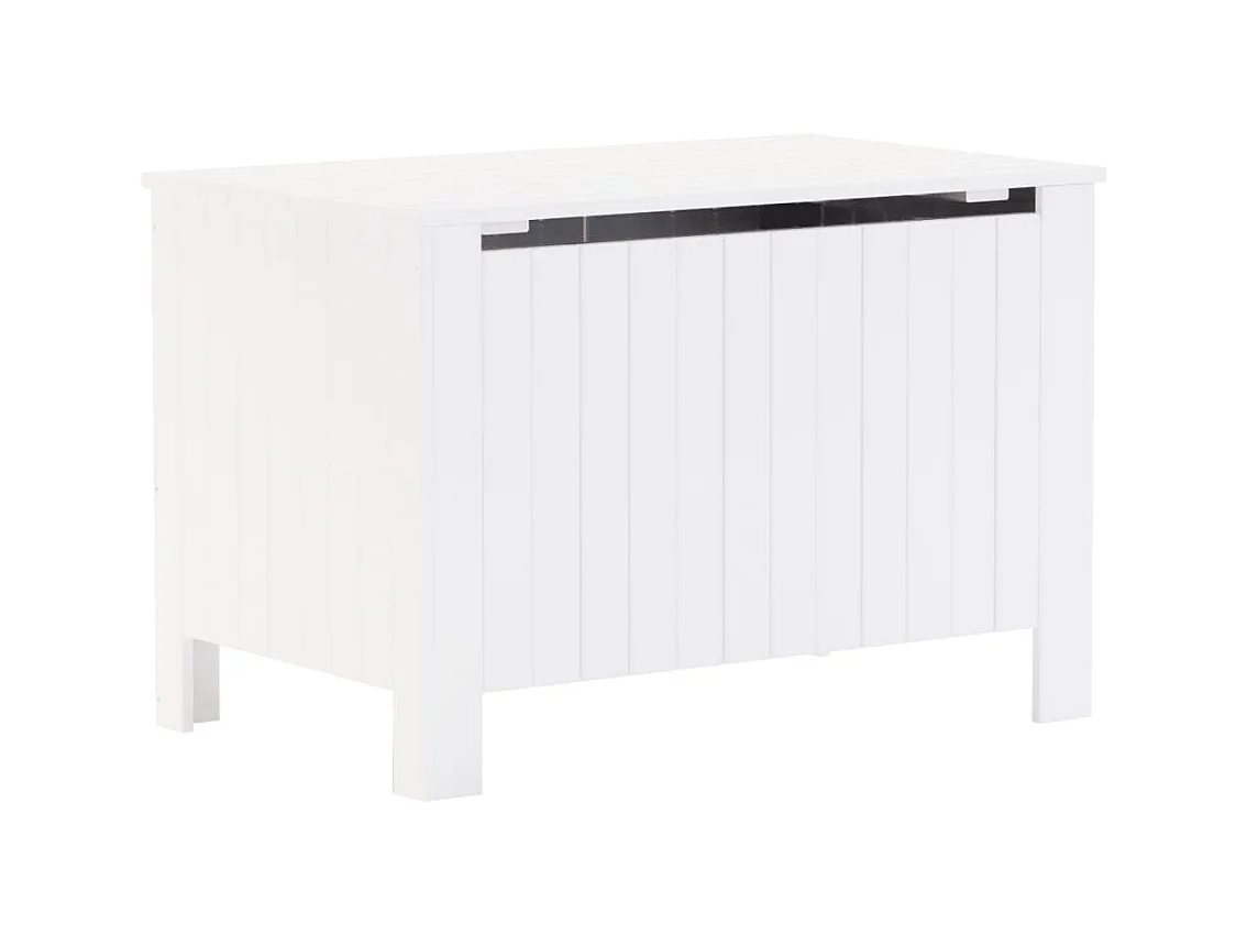 Boîte de rangement avec couvercle RANA blanc bois massif de pin