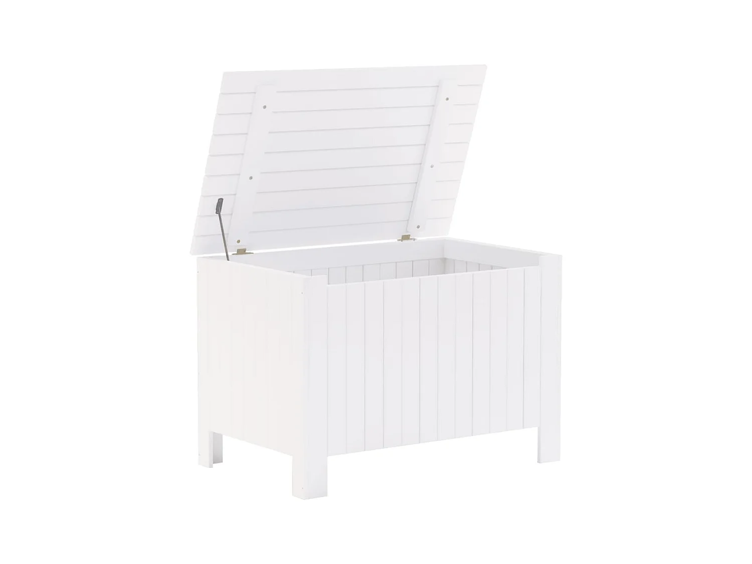 Boîte de rangement avec couvercle RANA blanc bois massif de pin