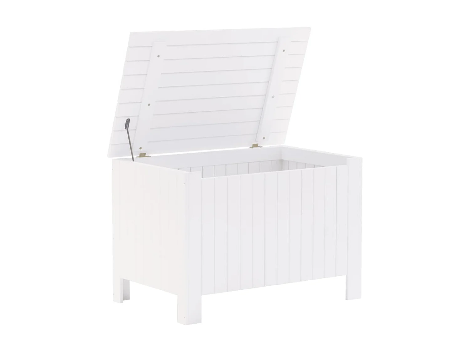 Boîte de rangement avec couvercle RANA blanc bois massif de pin