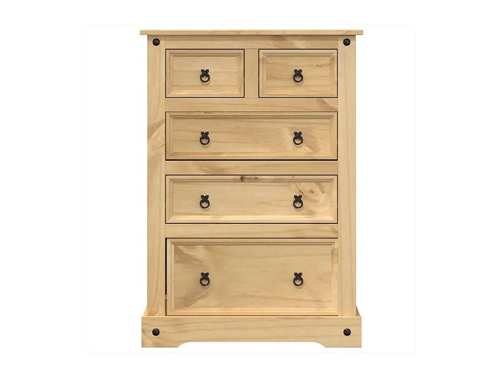 Cómoda Corona 80x43x114 cm madera maciza de pino