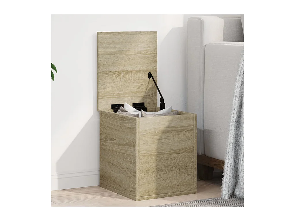 Sonoma eiken opbergkist 30x35x35 cm samengesteld hout