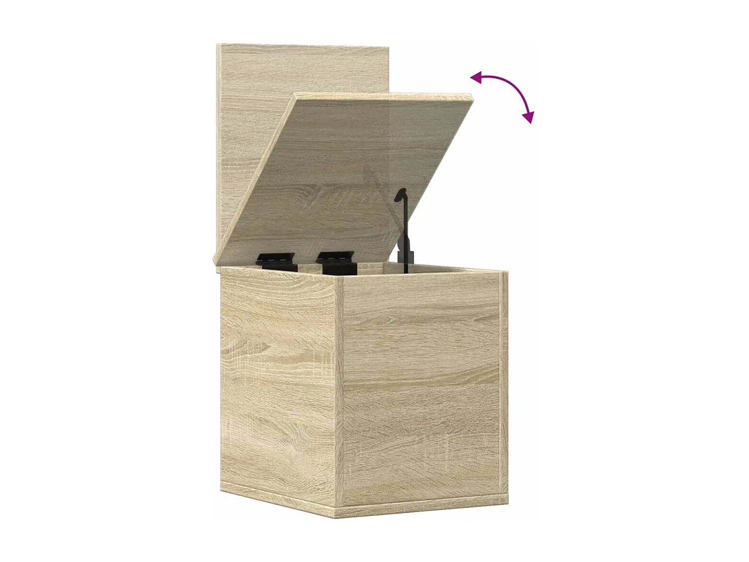 Boîte de rangement chêne sonoma 30x35x35 cm bois d'ingénierie