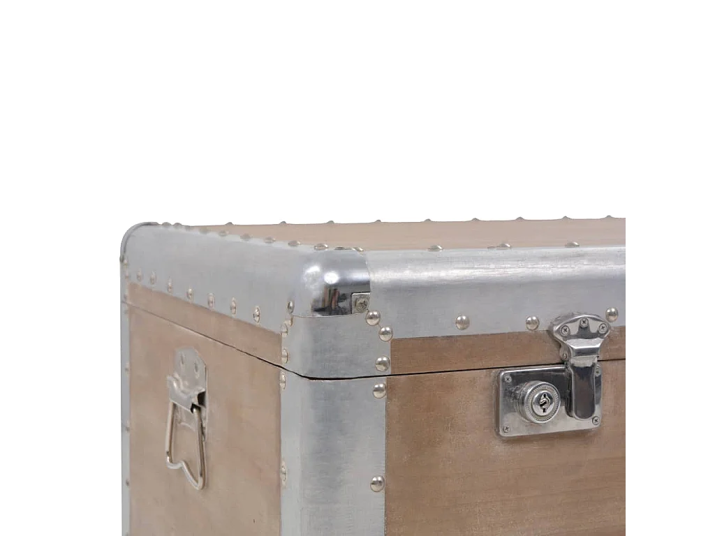 Boîte de rangement Bois de sapin massif 91x52x40 cm Marron