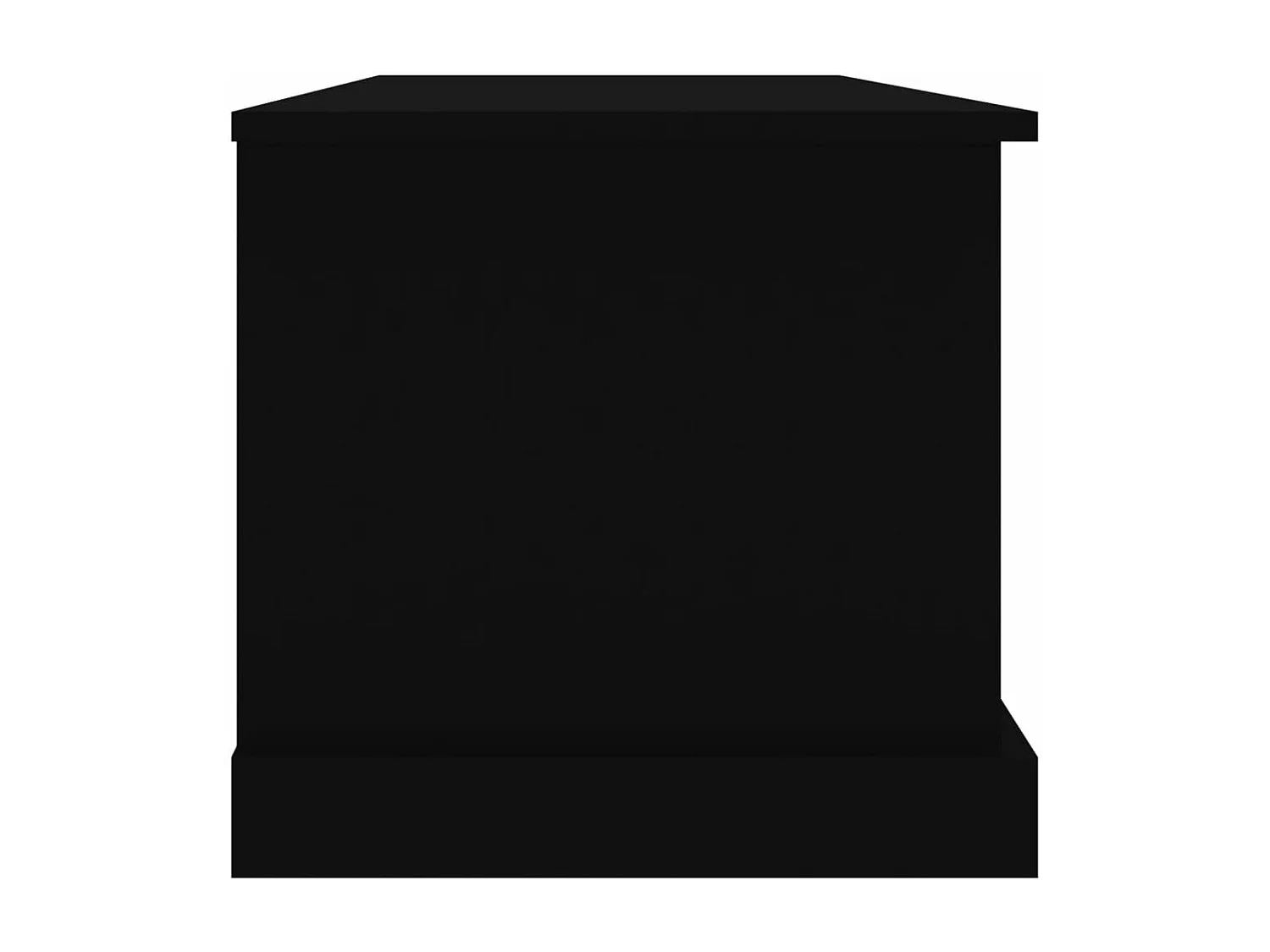 Schwarze Aufbewahrungsbox 70x40x38 cm aus Holzwerkstoff