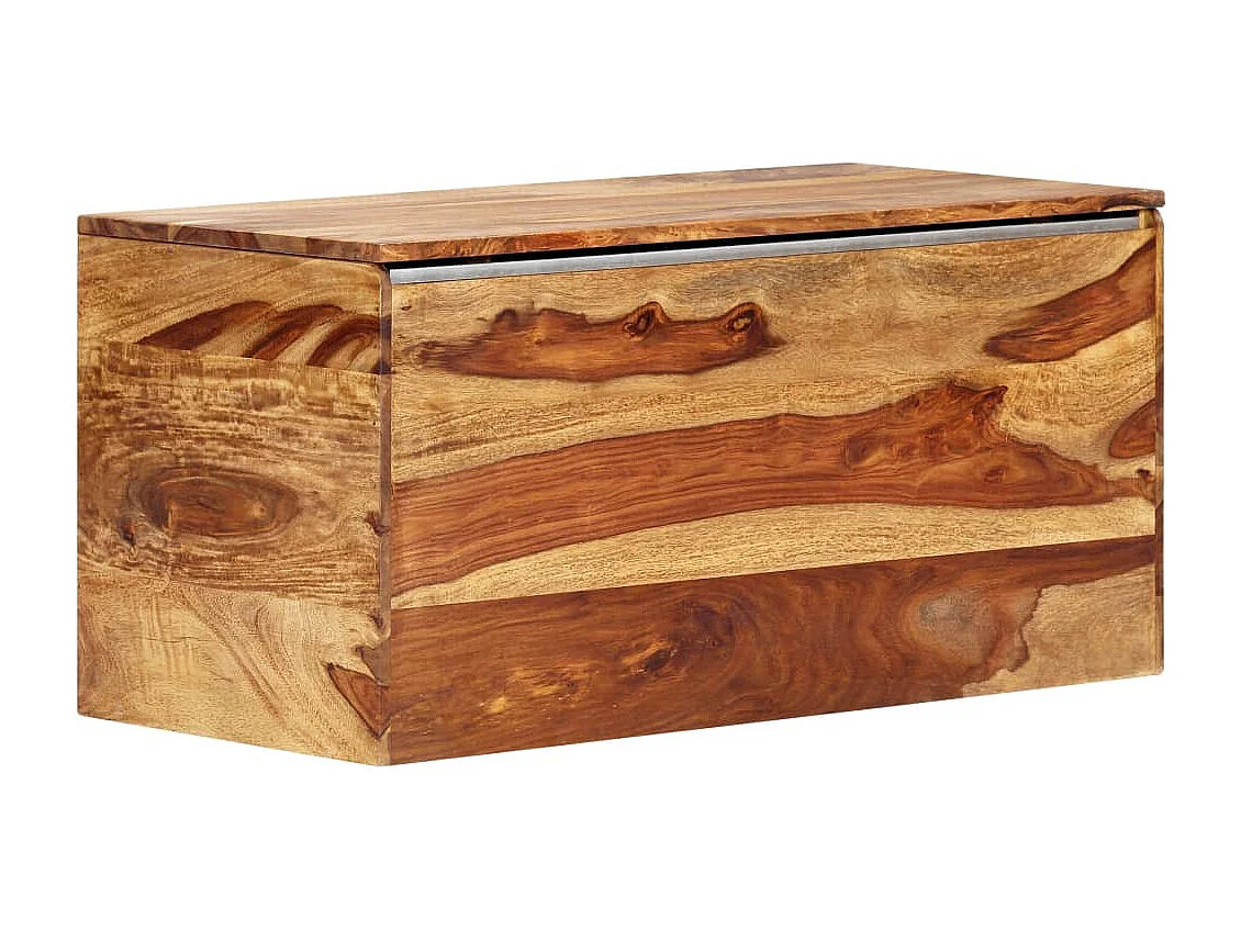 Arca de arrumação 80 x 40 x 40 cm Madeira de sheesham maciça